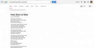 Google now displays song lyrics in search results